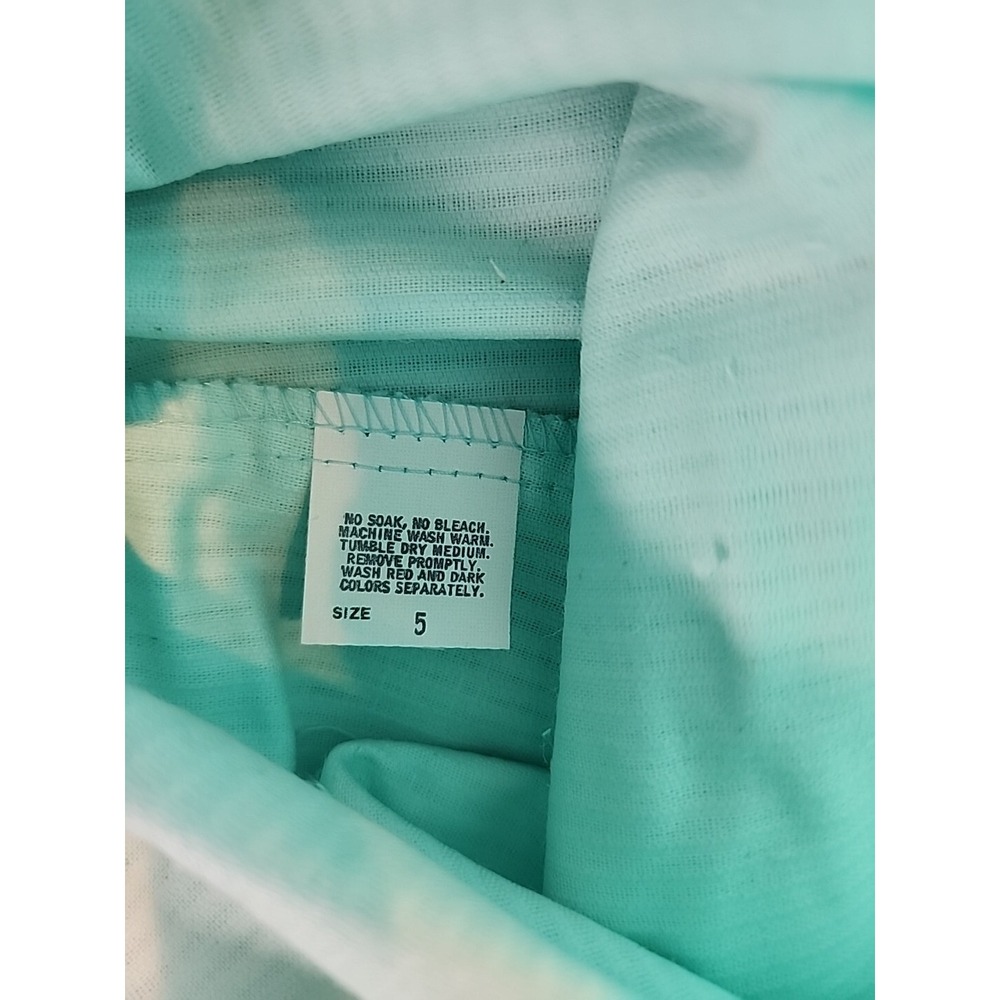 Vintage OshKosh Bgosh Girls Corduroy Jumper Dress Aqua Blue Made in USA 5 NWT - Picture 10 of 10